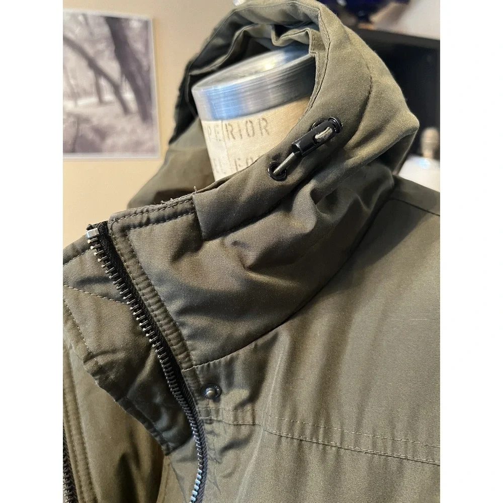 MICHAEL MICHAEL KORS Hooded Puffer Coat Parka Women's Sz S Green %100 Real‎ Fur